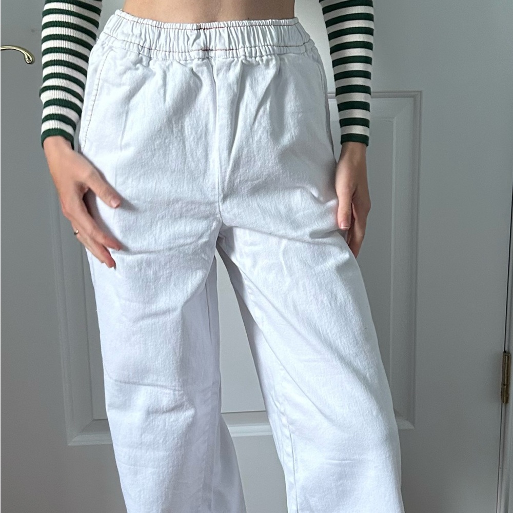 We Wore What Jeans — White Denim Pull On